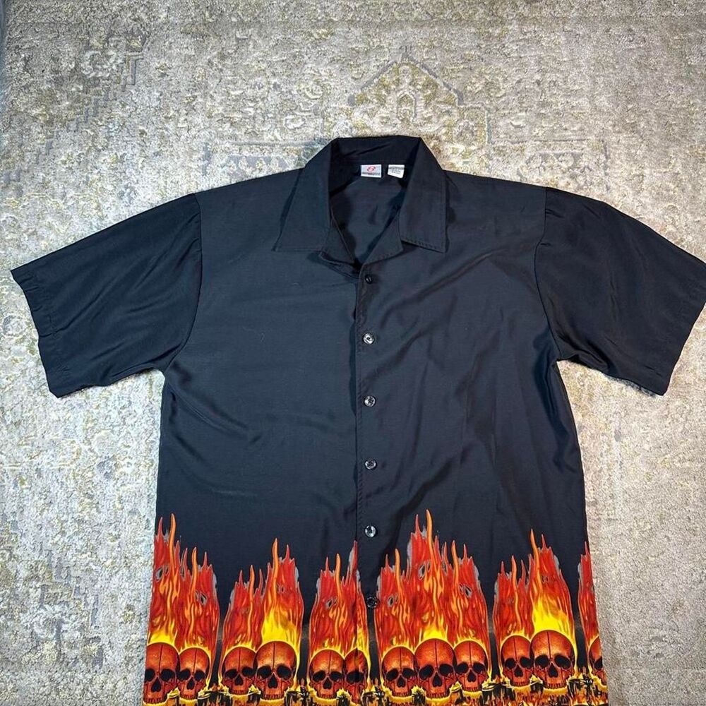Anchor-blue Men's Black Shirt